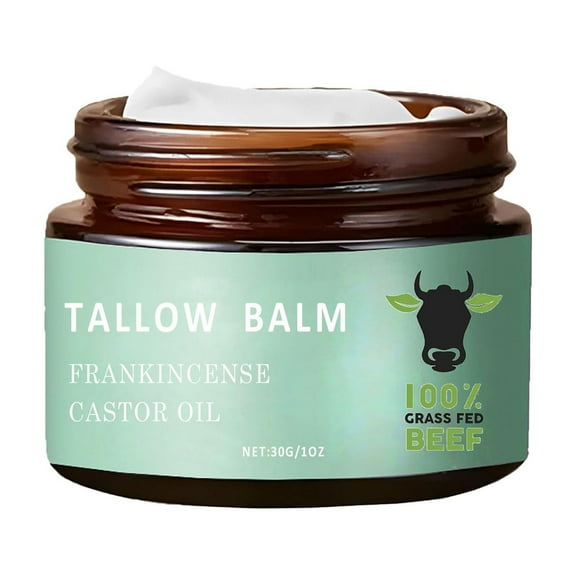 HHBEAUTY Beef Tallow for Skin, Tallow Balm, Beef Tallow for Face with Raw Honey, Natural Organic Grass-Fed Beef Tallow Moisturizing Cream for Body Lotion Skin Care