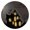 Halloween-610, variant on Elasticized Halloween table decor specifically designed for 36x36 inch square tables, features stretch-to-fit cover with seasonal pumpkin and ghost artwork