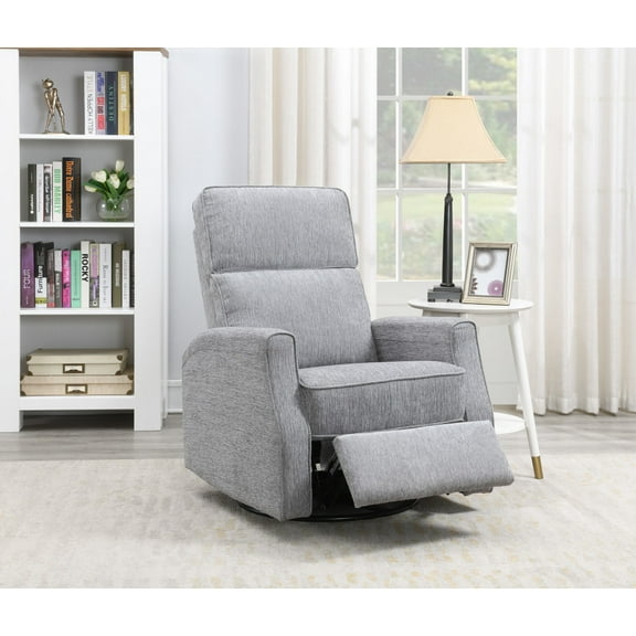 Artum Hill Manchester Gray 30" Wide, 360 Swivel Gliding with Pull Handle Recline