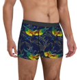 thumbnail image 5 of Men's Boxer Briefs, Colorful Flying Parrot Flower Soft Comfy Mens Underwear Boxer Briefs Breathable With Widen Waist, 5 of 7