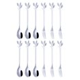 thumbnail image 1 of 12pcs Dessert Spoon And Fork Set Stainless Steel Mixing Spoon Cake Forks, 1 of 3