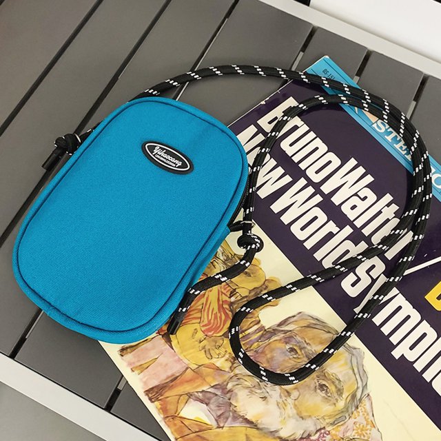 Bolso bandolera para mujer, portátil, informal, monedero, lona, simple para viajes (azul)