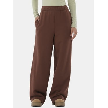No Boundaries Soft Fleece Wide Leg Pants, 30” Inseam, 1 or 2-Pack, Women’s XXS-4X
