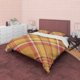 thumbnail image 5 of Amarillo Naranja Geométrico A cuadros Funda Nórdica, Plaid Diagonal Juego de Cama, 5 of 6