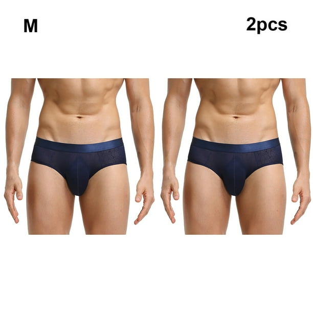 Jumpingount 2 piezas de ropa interior y Sexy super elastica para hombre ropa interior para hombre calzoncillos sexys para hombre cuerpo Ropa interior azul oscuro METRO Walmart en linea