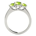 thumbnail image 4 of Mauli Jewels Rings for Women 2.15 Carat Three Stone Peridot Ring 4-prong 10k White Gold, 4 of 7