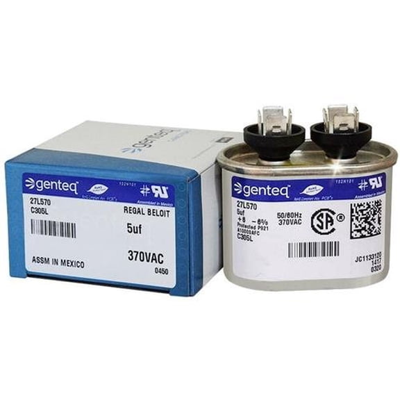 49H7088 Genteq 27L570 Capacitor Pp Film 5Uf, 370V, 6%, Qc