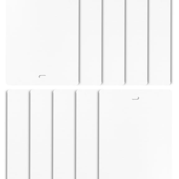 DALIX PVC Vertical Blind Replacement Slats Curved Smooth White 82.5 x 3.5 (10-Pack)
