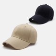 thumbnail image 3 of Gorra de béisbol de tamaño ajustable para correr, entrenar y actividades al aire libre durante todo el año, color negro, 3 of 4