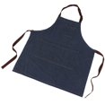 thumbnail image 1 of Delantal unisex con bolsillos de trabajo de tela vaquera para dibujar, pintar, restaurante, café, camarero (azul) Unbranded JY40144-01, 1 of 7