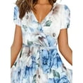 thumbnail image 3 of Gvmfive Women Summer Boho Floral Dress Short Sleeve Casual Midi Sundress, 3 of 5