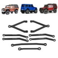 thumbnail image 4 of RC Steering Rods, Easy Installation High Temperature Resistance Replacement RC Chassis Rods Stable Performance  For 1/24 RC Crawler Car Black, 4 of 8