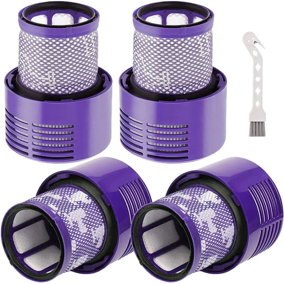 4 Filtros V10 de Repuesto para Piezas Compatibles con la Serie Dyson V10 Ciclónica, Ciclón V10 Absoluta, Ciclón V10 Animal, V10 Total Clean, SV12, Refuerzo N.o de Pieza. 969082-01