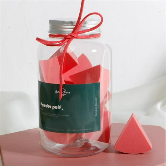 Xihbxyly Borla de Polvo En Lata, Esponja de Maquillaje Ultra Suave, Paquete de 12 Aplicadores Portátiles, Cobertura Uniforme para Un Acabado Impecable, Uso Diario En Viajes, Herramienta de Belleza Es