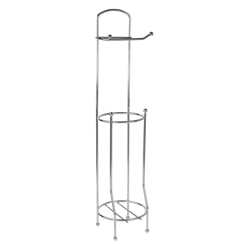 Home Basics Chrome Steel Bath Tissue Organizer