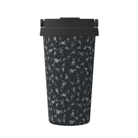 

KLL Wireless Antenna Icon Pattern Stainless Steel Vacuum Insulated Tumbler - Carry Insulated Coffee Mug - Reusable Insulated Cold Brew Iced Coffee Cup Thermos