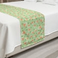 thumbnail image 2 of Animal Bed Runner, Fox Faces in Scandinavian Style Leaf Forest Illustration, Decorative Accent Bedding Scarf for Hotels Homes and Guestrooms, Queen, Pale Green Burnt Sienna, by Ambesonne, 2 of 2