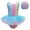 Blue, variant on Little Girls One-Piece Swimsuit,Sequin Skirted Bathing Suits for Kids