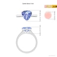 thumbnail image 4 of Angara Natural 2.45 Ct. Tanzanite Solitaire Engagement Ring in 14K White Gold for Women (Ring Size: 3), 4 of 9