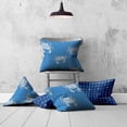 thumbnail image 5 of HomeRoots Blue, White Crab Enveloped Coastal Throw Indoor Outdoor Pillow, 5 of 7