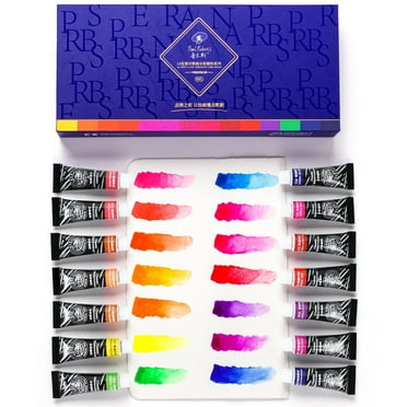Paul Rubens Watercolor Paint 14 Vibrant Neon Colors Watercolor Paint Set, Opera Series 5ml Each Tube, Suitable for Watercolor Painting, Comic, Illustration, Art Paints