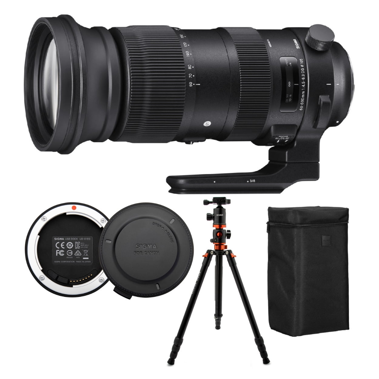 Sigma 60-600mm f/4.5-6.3 DG OS HSM Sports Lens for Canon with USB Dock