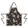 thumbnail image 2 of Basset Hounds with Bones and Presents Apron-Garden Aprons for Women with Pockets-Cotton Linen Waterproof Kitchen Cooking Gardening Aprons Adjustable for Kitchen,Cooking,BBQ and Salon 33x27 Inch, 2 of 7