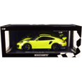 thumbnail image 1 of 2018 Porsche 911 GT2RS (991.2) Paquete Weissach Verde brillante con rayas de carbono y ruedas de magnesio negro Edición limitada a 330 piezas en todo el mundo 1/18 Diecast Model Car by Minichamps Minichamps 155068300, 1 of 1