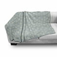 thumbnail image 3 of Fleur De Lis Soft Flannel Fleece Throw Blanket, Grunge Design Retro Victorian Nobility Rococo Motif in Soft Tones, Cozy Plush for Indoor and Outdoor Use, 50" x 60", Pale Blue and Cream, by Ambesonne, 3 of 6