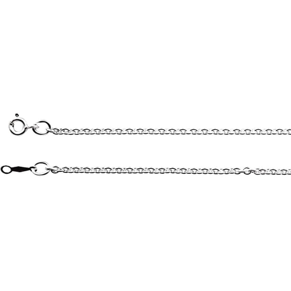 925 Sterling Silver Rhodium Plated 2.1mm Cable 18 Inch Chain Chain Necklace for Women and Men