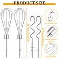 thumbnail image 3 of Wekvgz 4 Pcs Hand Mixer Attachments Rustproof Stainless Steel Dough Hooks Nonstick Hand Mixer Beaters and Hand Mixer Dough Hooks for Beating Eggs Butter Sugar, 3 of 12