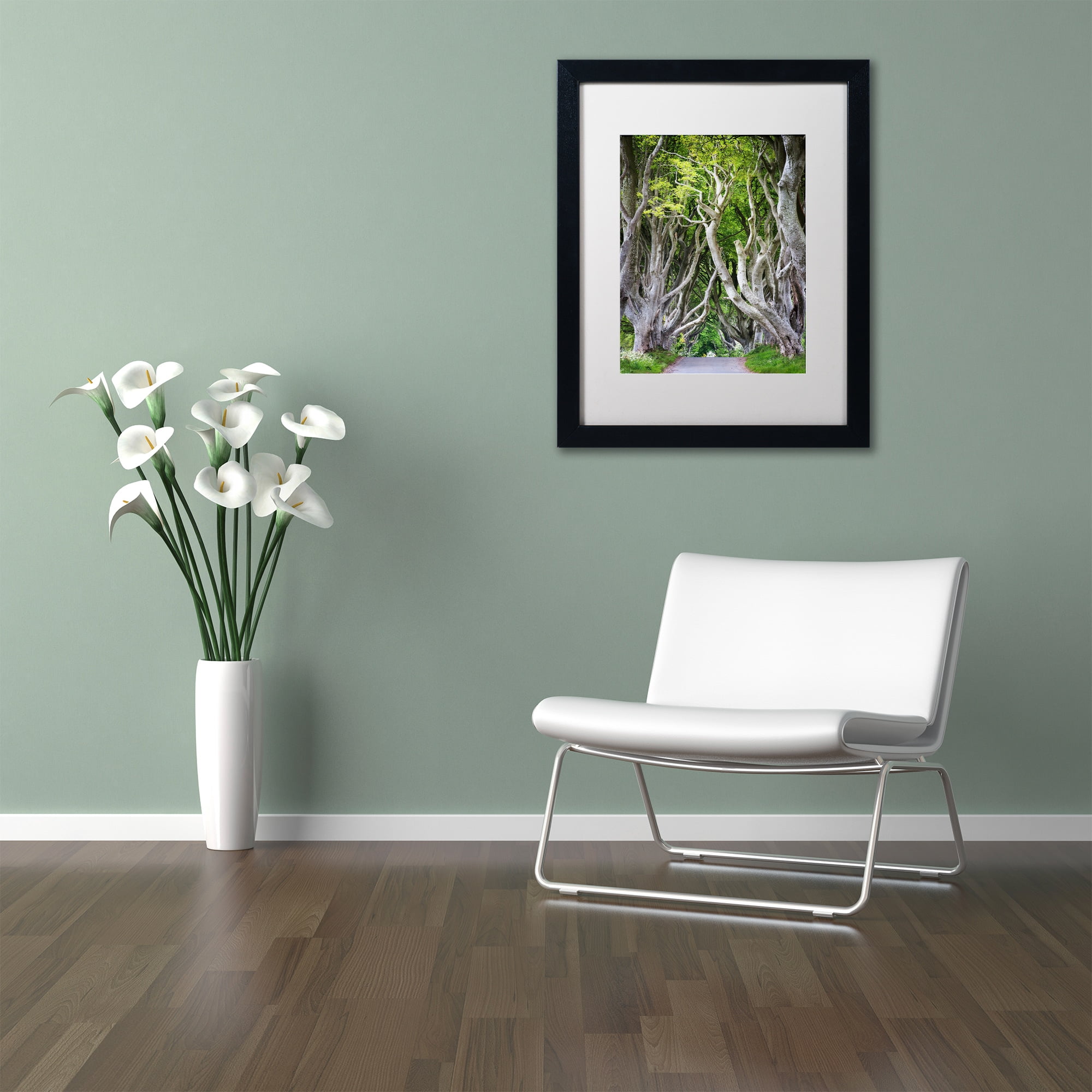 Trademark Fine Art "Down There" Canvas Art by Philippe Sainte-Laudy, White Matte, Black Frame