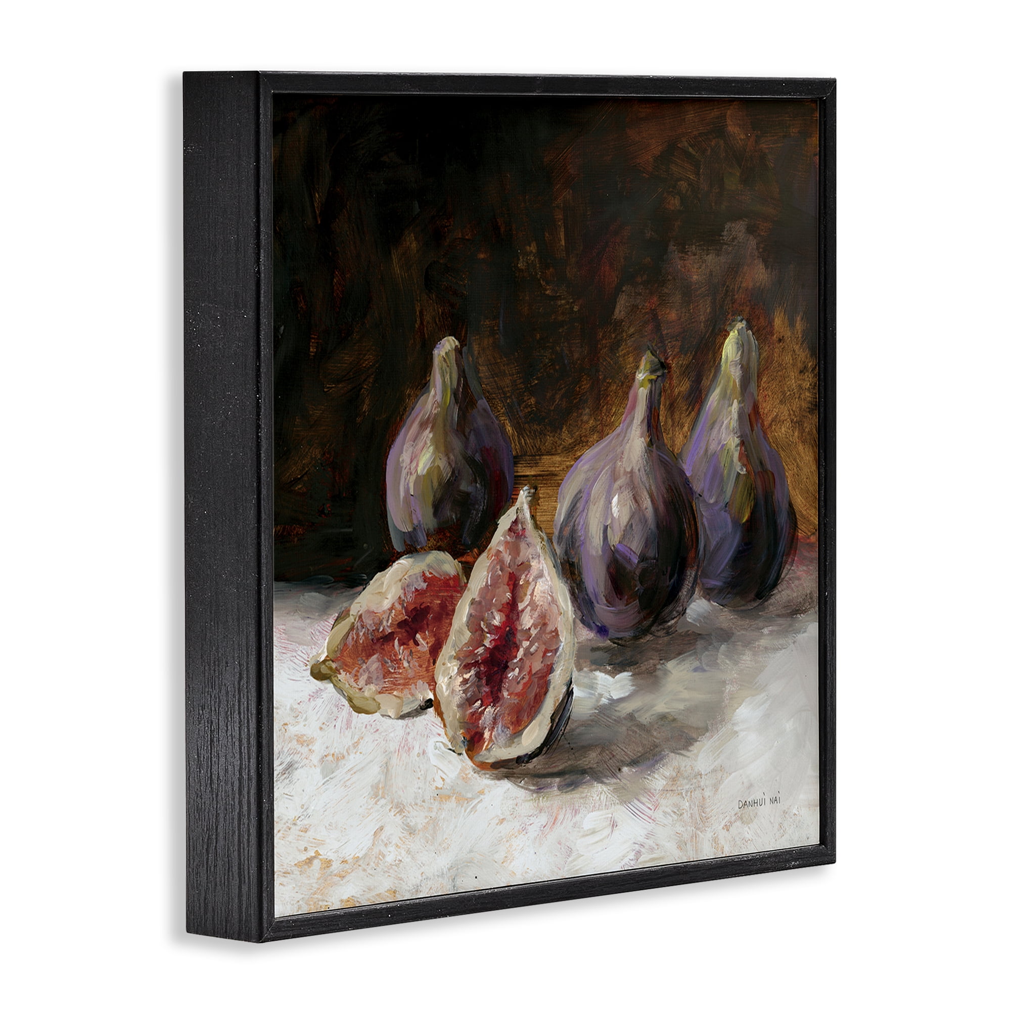 Stupell Industries Rustic Fig Still Life Black Framed Giclee Art, design by Danhui Nai