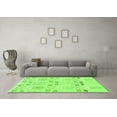thumbnail image 3 of Ahgly Company Indoor Round Abstract Green Modern Area Rugs, 5' Round, 3 of 4