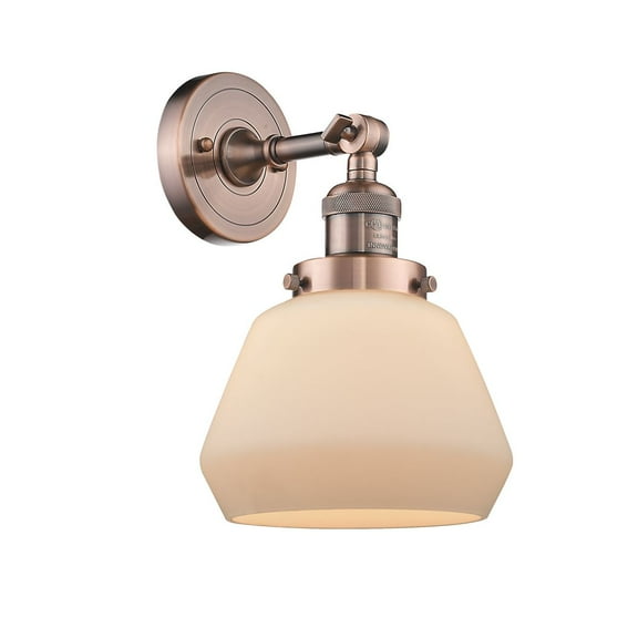Innovations 1-LT Vintage LED Fulton 7" Sconce - Antique Copper - 203-AC-G171-LED