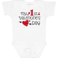 thumbnail image 3 of Inktastic My First Valentines Day Red Hearts and Arrow Boys or Girls Baby Bodysuit, 3 of 5