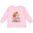 thumbnail image 3 of Inktastic October Favorite Color is Fall Girls Long Sleeve Toddler T-Shirt, 3 of 5