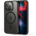 thumbnail image 4 of Pour iPhone 16 Pro Max Étui, Compatible avec MagSafe, Protection Antichoc de Qualité Militaire, Étui Magnétique pour iPhone 16 Pro Max, Étui Hybride Classique (HaloLock), Transparent, Noir Givré, 4 of 5