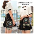 thumbnail image 6 of FORMRS Crossbody Bag for Women Quilted Travel Shoulder Cell Phone Purse with Chain Strap Handbag, Red Sitting on The Moon, 6 of 7