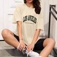 thumbnail image 3 of Women's Oversized T Shirts V Neck Striped Tees Summer Half Sleeve Casual Comfy Cozy Tunic Tops Plus Size Spandex Tee Casual Shirts Women Women Casual Shirts Summer Short Women Womens Bulk Shirts Women, 3 of 8
