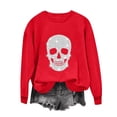 thumbnail image 7 of Wiyuqeen Spooky Season Womens Sweatshirts Halloween Fall Sweat Shirts Long Sleeve Crew Neck Thin Fleece Graphic Pullover Holiday Party Outfits S-XXL, 7 of 7