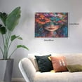 thumbnail image 2 of Fuzoiu Bohemian Colorful Flower Woman Print Canvas Wall Decorative,Modern Artwork Picture Decor Painting,Living Room Bedroom Home Office,Framed Hangable Decorative Artwork Size 30x40, 2 of 6