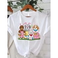 thumbnail image 2 of Easter Theme Graphic Print Women's T-Shirt, Women's Fashion, Casual, Comfortable, Soft, Everyday Outdoor Sports Fitness, Home Breathable Crew Neck Short Sleeve Top T-Shirt Tee For Adult, Men, Women,, 2 of 6