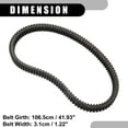 thumbnail image 4 of Unique Bargains V-Ribbed Serpentine Belt No.3211180 for Polaris for Ranger 900 XP/XP4 2013-2020 Rubber Black, 4 of 6