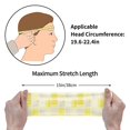 thumbnail image 5 of Motion Adornment Sweatband 15 In Both Men And Women Can Stretch Breathable Soft Perspiration For Hiking Walking Running Exercise Lightyellow Checked Hand-Drawn Sketch_3, 5 of 8
