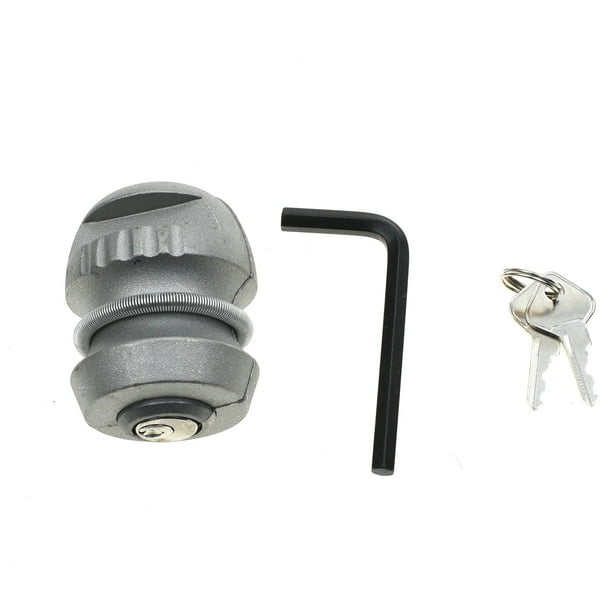 ZHAOCHENG Cerradura de remolque, Cerradura de enganche de remolque esférica antirrobo de metal para enganches de remolque Cerradura de búho Cerradura de cabeza esférica Cerradura de remolque para equi