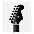 thumbnail image 3 of Ambesonne Guitar Shower Curtain, Monotone Half Guitar Strings, 69"Wx70"L, Charcoal Grey and White, 3 of 5