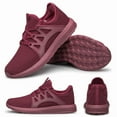 thumbnail image 5 of YHOON Women Walking Shoes Comfortable Breathable Mesh Tennis Slip on Sneakers Red Size 11, 5 of 5