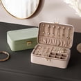 thumbnail image 5 of BIQI MUSSE 2-Layer Travel Large Jewelry Storage Box, Detachable Jewelry Organizer Tray, PU Leather Velvet Jewellery Holder Case for Women Earring Rings Necklace Bracelet Watch Sunglass, Festival Gift, 5 of 7