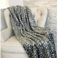 thumbnail image 2 of Plutus Snow Leopard Faux Fur Gray Luxury Throw Throw 36W x 60L, 2 of 2